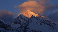 Mountains clouds nature sun