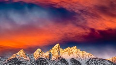 Mountains clouds skyscapes