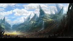 Mountains clouds skyscapes