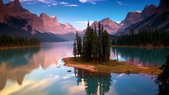 Mountains clouds waterscapes