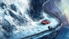 Mountains death white Ferrari races