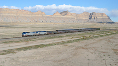 Mountains desert trains train