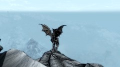Mountains Dragons the elder scrolls v skyrim Argonian skyscapes