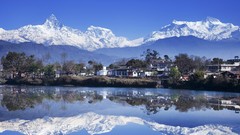 Mountains Fewa Lake Pokhara