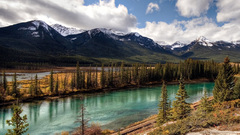 Mountains forests banff national