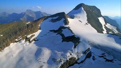 Mountains glacier national park aerial