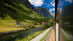 Mountains Green Norway trains flåmsbana