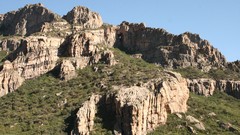 Mountains hills Green rocks