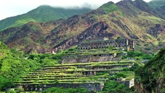Mountains hills ruins Taiwan buildings hillside