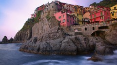 Mountains Italy rocks houses buildings cities cityscapes