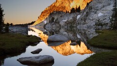 Mountains Lake Canada nature sunlight reflection Windows Vista