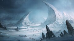 Mountains landscape digital art fantasy art