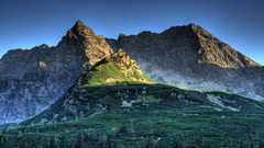 Mountains landscape nature sunlight Trees