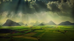 Mountains Landscapes farms skyscapes