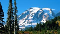 Mountains Landscapes forest nature