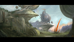 Mountains Landscapes futuristic science