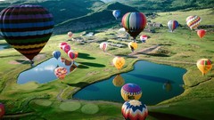 Mountains Landscapes hot air