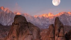 Mountains Landscapes moon