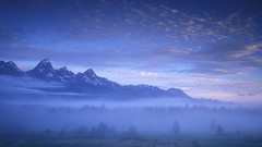 Mountains Landscapes nature fog
