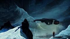 Mountains Landscapes rocks spaceships