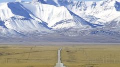 Mountains Landscapes snow roads