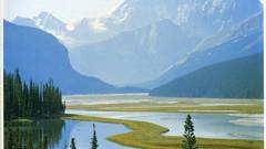 Mountains Landscapes snow Trees