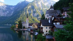 Mountains Landscapes towns panorama