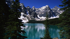 Mountains Landscapes Trees lakes