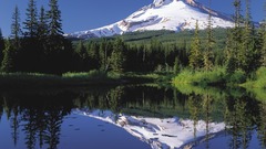 Mountains Landscapes Trees lakes