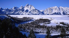 Mountains Landscapes winter snow
