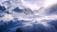 Mountains Landscapes winter snow