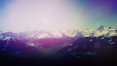 Mountains light reflections