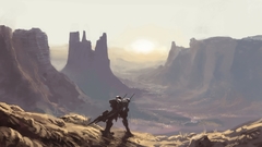 Mountains mecha valleys wastelands