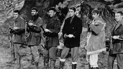 Mountains Movies Men Guns monochrome grayscale