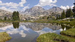 Mountains nature forest lakes