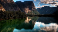 Mountains nature lakes