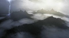 Mountains nature Lightning