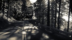 Mountains nature lonely roads