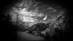 Mountains nature monochrome gray switzerland matterhorn Alps