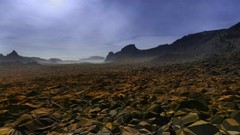 Mountains nature moon