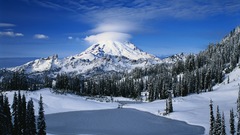 Mountains nature snow snow