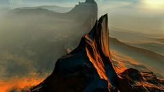 Mountains nature sun deserts