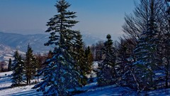 Mountains nature winter