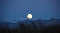 Mountains night deserts moon