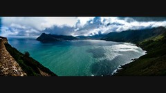 Mountains ocean panorama skies HDR Photography