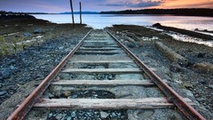Mountains ocean trail