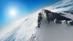 Mountains outer space