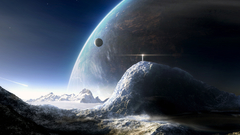 Mountains outer space planets