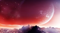 Mountains outer space Stars