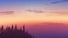 Mountains planets lakes sunrise